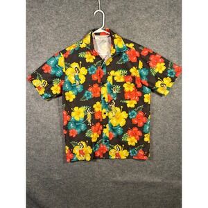 Ace Ventura Pet Detective Hawaiian Shirt Mens Medium‎ Floral Hula Graphic